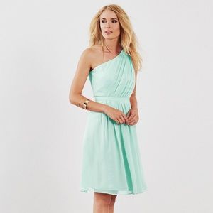 Mint green weddington way bridesmaid dress